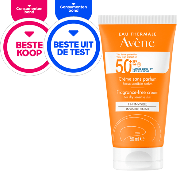 Eau Thermale Avène ZON Avène SUN SPF 50+ Crème Zonder Parfum Dermatheek