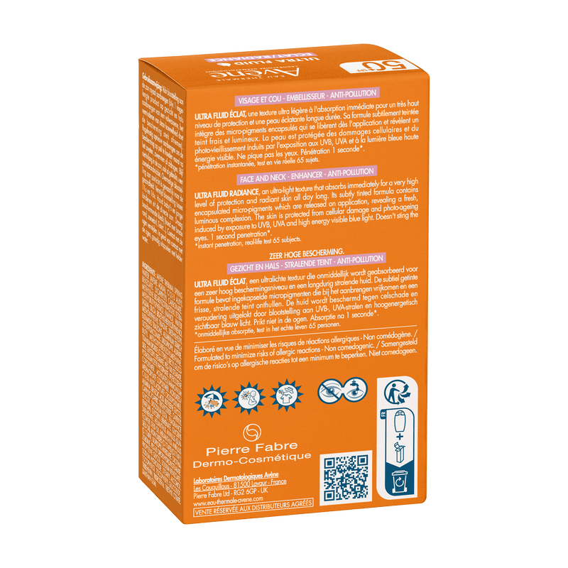 Eau Thermale Avène ZON Avène SUN SPF 50+ ULTRA FLUIDE RADIANCE Dermatheek