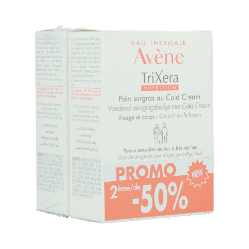 Eau Thermale Avène GEZICHT Duopack Avène TRIXERA NUTRITION Wastablet met COLD CREAM Dermatheek