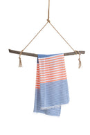 Dermatheek De Kadootjes Handdoek Hamamdoek met Geschenkdoos Bali Blauw Oranje Dermatheek