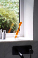 Dermatheek De Tandenborstel Set: Hoes en Bamboe Tandenborstel Geel Dermatheek