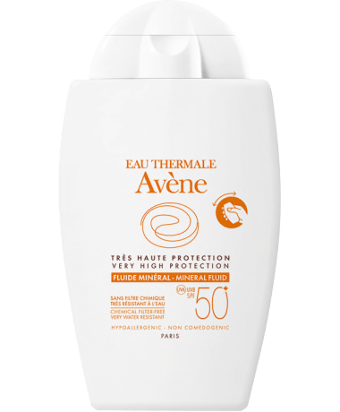 Eau Thermale Avène ZON Ongetint Avène SUN SPF 50+ Minerale fluide Dermatheek